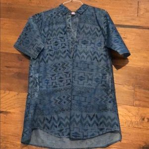 Aztec Print denim boutique dress size XL